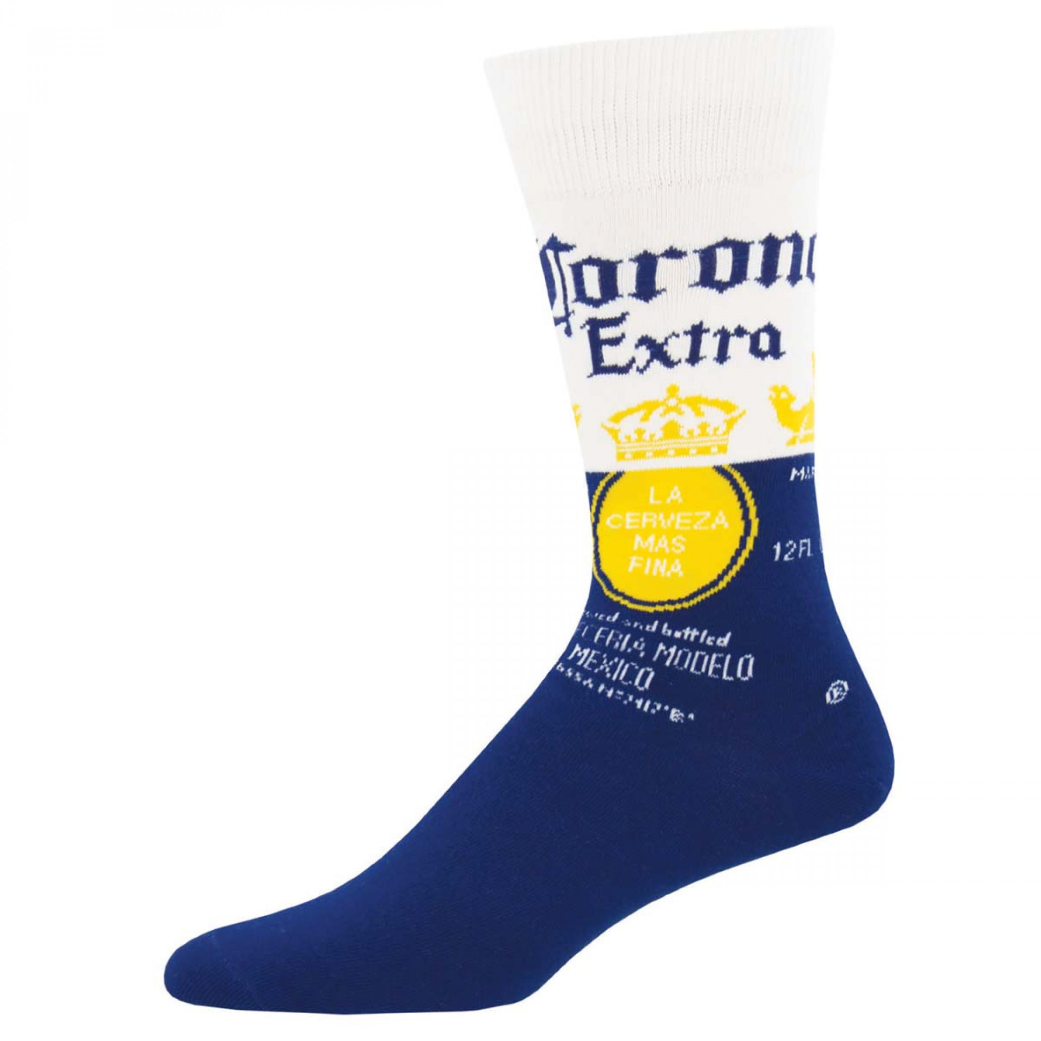 Corona Extra Blue & White Classic Logo Men's Socks Size 13-16